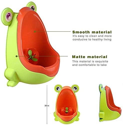 Syga Cute Frog Children Potty Toilet Training Urinal for Boys, Pee Trainer Bathroom Kids Urinal with Whirling Target for Perfect Mommy's Helper