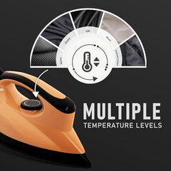 Intex Glidex Ease Dry Iron 1000W | Non-Stick Soleplate | Adjustable Temperature Control | Shock Proof Lightweight Dry Iron | Thermal Protection | Fast & Smooth Ironing for Home Use | 2 Year Warranty