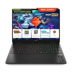 HP Omen Smartchoice, Intel Core Ultra 7 255H, 8GB RTX 5060, 24GB DDR5(Upgradeable) 1TB SSD, 2K, 165Hz, 3ms, IPS, 16''/40.6cm, Win11, M365*Office24, Shadow Black, 2.43kg, am0238tx, RGB Gaming Laptop
