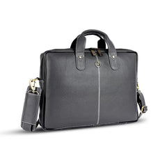 HAMMONDS FLYCATCHER Men Genuine Leather Office Bag - Laptop Bag - Padded Laptop Compartment, Fits 14 Inch Laptop - Adjustable Strap, 1 Year Warranty - Office, Travel, Daily Use - Brushwood, Brown