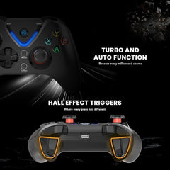Cosmic Byte ARES Wireless Controller for PC, Hall Effect Joystick & Triggers, Dual Vibration, Backit ABXY Buttons, Turbo, Auto Turbo (White)