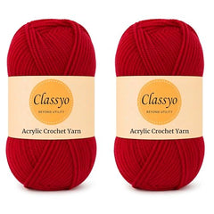 Classyo Acrylic Yarn for Crocheting (100gms x 1 Ball, 4ply) | Soft Wool Crochet Thread | Acrylic Hand Knitting Yarn | Wool for Crochet | For Sweater, Scarf, Hat, Baby Clothes, Purse, Gift Bags and DIY Crafts (Butter, Pack of 1)