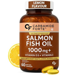 Carbamide Forte Multivitamin Tablet for Men with Probiotics & Salmon Omega 3 fish Oil Capsules | Salmon Fish Oil Omega 3 Capsule 1000mg and Multivitamin Tablets Combo | 60 Tablets + 60 Softgels