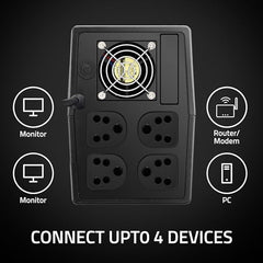 Artis Powersafe 1500VA LCD Line Interactive UPS for Personal Computers, Desktop PCs, Laptops, Routers, Networking Devices and Gaming Consoles