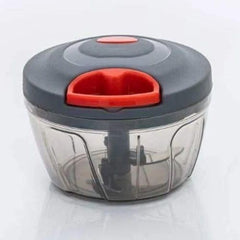 3 Stainless Steel Blade, Powerful Mini Handy Quick 450 ml Vegetable & Fruit Chopper (Red)