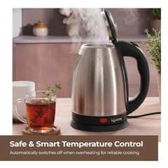Lifelong ISI Certified Electric Kettle 1.5L with Stainless Steel Body,1500 W Easy and Fast Boiling of Water for Instant Noodles, Soup, Tea etc. (1 Year Manufacturer's Warranty, Silver, LLEK23)