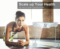 BMI Smart Digital Weighing Scale for Body Weight, Rechargeable Bathroom Scale With Body Fat Measurement - Gripit Advanced Smart Scale (Grayish Green)
