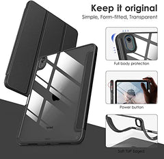 ProElite Case Cover for Apple iPad (A16) 11th/10th Generation (2025/2022), Transparent case Cover with Pencil Holder for iPad 11th/10th Gen 2025/2022, Grey