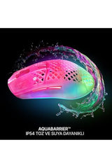 SteelSeries Aerox 3 Wireless Gen 2 - Ultralight 68g Gaming Mouse, 4K Polling, 26K DPI Optical Sensor, 200 Hours Battery Life, IP54, 80 Million Clicks, RGB, Pure PTFE Gliding Feet, Shadow