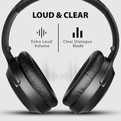 Avantree Opera 35Hrs Comfortable Wireless Headphones for TV Watching with Bluetooth 5.0 Transmitter & Charging Stand, Clear Dialogue Mode, Passthrough, High Volume for Seniors, 164FT Long Range