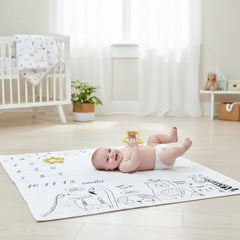 MOMISY Baby Milestone Blanket and Props for Baby's |1 to 12 Months Prop |Baby Bedding |Ac Room Blanket for Summer|Newborn| Infants Winter Blanket(AnimalStar)