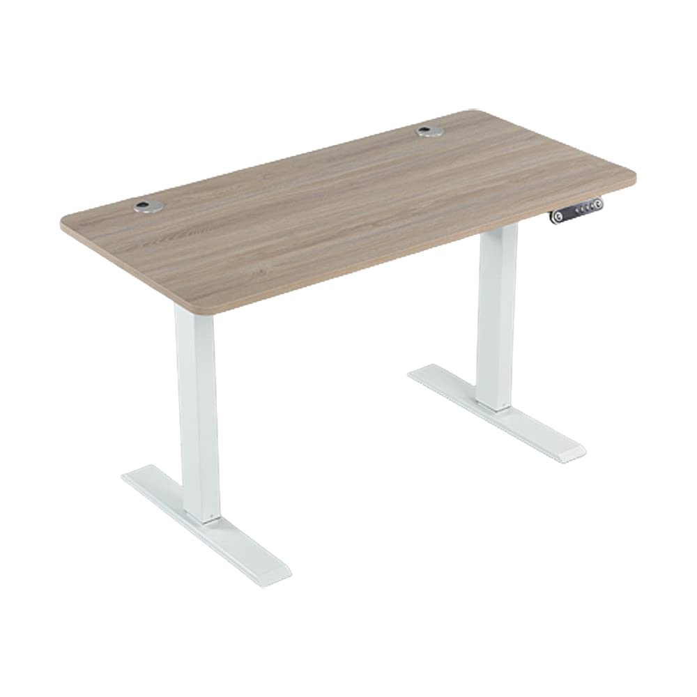 SYGA Height Adjustable Table Desk Standing Computer Desk Lifting Legs Smart Desk (White, 70 X 48 CM)