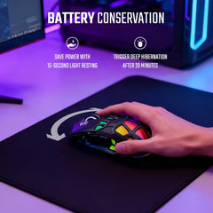 Acer Nitro Phantom X12 Tri-Mode Gaming Mouse | 2.4GHz Wireless | Bluetooth | Wired Mode | 12000 DPI Precision Sensor | RGB Lighting | 1000Hz Polling Rate | Programmable Buttons | Rechargeable | RGB