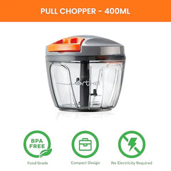 Artikel Manual Chopper & Blender with Storage Lid | Chops Vegetables, Nuts & Fruits | Blends Flour | Egg Beater | Meat Mincer | Large - 900 ml + Vegetable Peeler (Combo Pack)