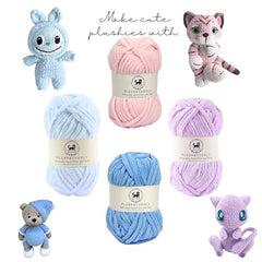 NESTNHAVEN , Plush & Cuddly Sets 2.0 , Chenille Yarn Supersoft Hand Knitting Wool Ball, set of 4 , 400 grams (1 Ball/100 Gram Each) Suitable for Craft, Babywear, Toys , Baby Blankets , 5 Bulky, Shades - NNHS 2.0 (Set 26 baby Pink , lilac , hot pink…