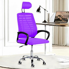 Casa Copenhagen Mesh Mid Back Office/Study/Computer/Revolving/Desk Chair for Work from Home -Metal Base, Height Adjustable Seat - Grey Milange & Black Handle