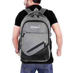 S.B. Collection Bags Unisex Usb Waterresistance Office/Business/College Daily Use Helping hand Backpack 32L Laptop Backpack (Grey Pro Plus)