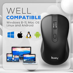 Koaty WM315 USB C Wireless Mouse for MacBook and Laptop, Silent Click