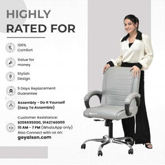 GOYALSON Ergonomic Revolving Office Home Swivel Desk Chair with Adjustable Height Smooth Moving (2, Black, Standard)