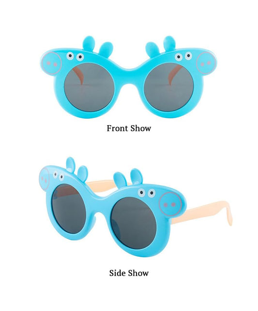 SYGA Polarized Kids Goggles, Modern Stylish Eyewears For Boy's And Girls, Pig Style - Black Pack Of 1