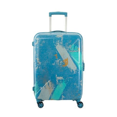 Kamiliant by American Tourister ATHER | Printed Trolley Bag Set of 3 (55+68+79 cms) for Travel|Hard Case Polypropylene (PP) Suitcase|360° 8-Wheel Spinner Luggage Trolley|Combination Lock | Black