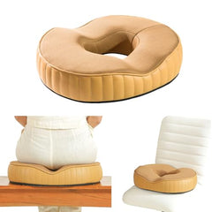 The White Willow Donut Pillow – Medium Firm HR Memory Foam Coccyx Seat Cushion for Tailbone, Hemorrhoid & Piles Pain Relief – Car & Office Chair – Above 60KG – Classic Black