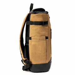 TRIPOLE Tusker Roller Top Laptop Backpack for Daily Use and Travelling | Water-repellent fabric, Anti Theft Pockets and Expandable size (Khaki)