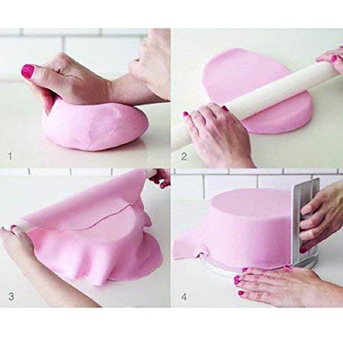 SYGA Set of 3CakeIcing Smoother Cake Edge Side Decorating Tools Scraper Pastry Butter Dough (White)