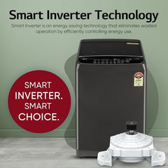 LG Smart Choice, 9 Kg, 5 Star, Smart Inverter Technology, Turbodrum, Fully Automatic Top Load Washing Machine (T90AJMB1Z, Jetspray+, Turbowash, Auto Tub Clean after every wash cycle, Middle Black)