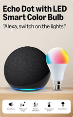 Amazon Echo Dot (5th Gen), smart speaker with Alexa+, vibrant sound, motion detection, temperature sensor, bluetooth, Blue