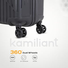 KAMILIANT by American Tourister Savvy | Trolley Bag Set of 3 (55+70+80 cms) for Travel| Hard Case Polypropylene (PP) Suitcase | 360° 8-Wheel Luggage Trolley | Combination Lock | Cress Green