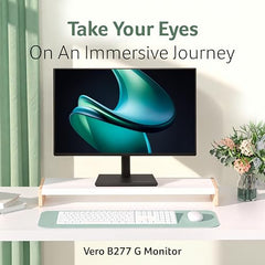 Acer B277U GB 27 inch WQHD (2560x1440) IPS Monitor | ErgoStand Tilt Swivel Pivot Height Adjust | 120Hz AdaptiveSync |TUV Low BlueLight | Strong Sturdy Design | HDMI DP Audio Out | Speakers I Black