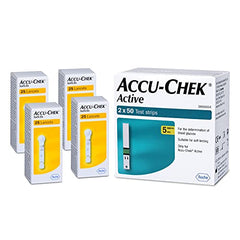Accu-Chek Active 100 (50x2) Test Strips + 4 Pack of Softclix Lancet 25