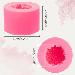 MOMISY Silicone Mold | 3D DIY Fondant Candle, Soap Mould Candy Mold I Baking Tools for Cake Chocolate Candy Ice Jelly Soap I Cake Baking Moulds I Bakeware Mold (Rose Ball)
