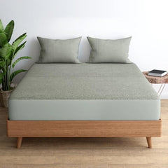 Wakefit 100% Waterproof Premium Terry Cotton Mattress Protector, King - 78x72 inch | Breathable and Hypoallergenic Ultra Soft Fitted Bed Protector, Grey | Fits Mattress Upto 10 inches