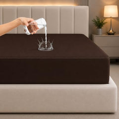 La Verne 100% Waterproof Premium Cotton Feel Mattress Protector Queen Size 78 x 60 Inches | Breathable and Hypoallergenic Ultra Soft Fitted Bed Protector Cover