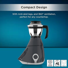 Butterfly Matchless Mixer Grinder, 750W, 4 Jars (Grey/ White)