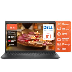 Dell 15 (Previously Inspiron), R5-7520U Processor, 8GB LPDDR5 RAM, 512GB SSD, FHD 15.6"/39.62 cm Display, Windows 11 Home, Carbon Black, 1.63kg, Standard Keyboard, 15 Month McAfee, Thin & Light Laptop