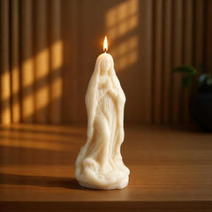 Decorative Fragrance Candle with Raised 3D Ivory Swirl Pillar Artwork | Long Burning Scented Candle for Home Décor, Living Room, Bedroom, Meditation Space, Table Decoration & Gift
