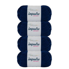 WOAFASHIONS - World of Arts Impulse Hand Knitting & Crochet Yarn, Premium Acrylic, 4 : Medium (Anchor Grey) (100gms / 3.5oz / 200mtr / 218yds)