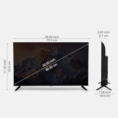 SANSUI 80cm (32) HD Ready Google TV with IPS Panel, HDR10, Dolby Audio, Surround Sound, Game Mode, 60Hz Refresh Rate JSW32HG5 (Black)