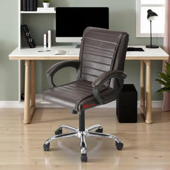 GOYALSON Ergonomic Revolving Office Home Swivel Desk Chair with Adjustable Height Smooth Moving (2, Black, Standard)
