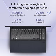 ASUS Vivobook 16, Snapdragon X, 16GB RAM, 512GB SSD, FHD+ 16", Windows 11, Office Home 2024, Quiet Blue, 1.88kg, X1607QA-MB049WS, Qualcomm Adreno iGPU, 45TOPS, M365 Basic (1Year)* Laptop