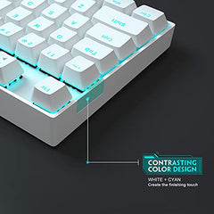 MageGee 75% Mechanical Gaming Keyboard with Brown Switch, LED White Backlit Keyboard, 87 Keys Compact TKL Wired Computer Keyboard for Windows Laptop PC Gamer - Retro Grey/White