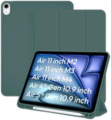 Robustrion Case Cover for iPad Air 11 inch Cover M4 / M3 / M2 / iPad Air 5th Generation Cover/iPad Air 4th Generation with [Pencil Holder] for iPad Air 11 inch M4 M3 M2 /Air 4 5 10.9" - Black