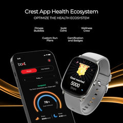 boAt Ultima Regal w/ 2.01”(5.10 cm) Crystal-Clear AMOLED Display, 1000 NITS Brightness,Premium Metal Body, Functional Crown, 100+ Sports Modes, Fitness Smart Watch for Men & Women (Steel Black)