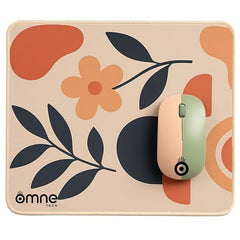 omne TECH Mousepad for Desk | Smooth Waterproof Surface, Anti-Slip Rubber Base, Durable & Comfortable Mouse Pad for Office, Laptop & Computer (Abstract Leaf Patten)