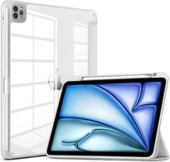 ProElite Case for iPad Air 11 Inch M4/M3/M2 2026/2025/2024, iPad Air 10.9 inch 5th/4th Gen & iPad Pro 11 inch 4th/3rd Gen 2022 case Cover, Transparent Smart Flip Cover with Pencil Holder, Lavender