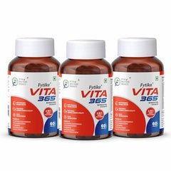 Fytika Vita 365-120 Tablets (Pack of 2) | Multivitamin For Men and Women | With Ashwagandha, Ginseng, Probiotics & Prebiotics and Biotin| Enhances Energy, Stamina, Immunity and Digestion