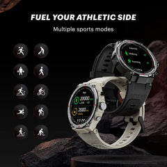 Noise Endeavour 2 (Smartchoice) Rugged Smart Watch – 1.46″ AMOLED Display, Built-in GPS, ABC Sensors, Up to 7-Day Battery, 5ATM Water Resistance, AI, Strava Integration, for iOS & Android (Jet Black)